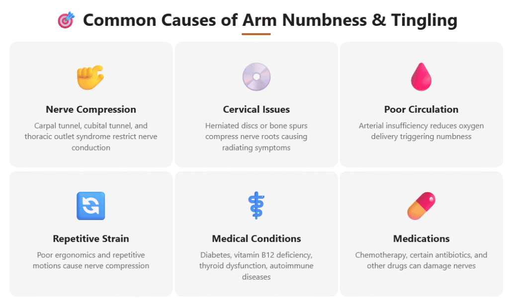common causes of arm numbness and tingling
